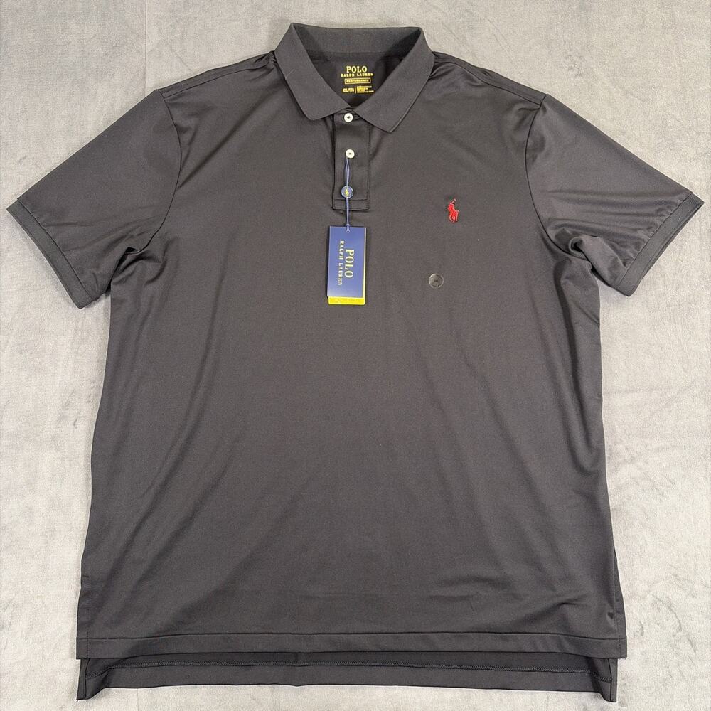 NWT Polo Ralph Lauren Black Golf Shirt Performance Men’s XXL Bnfts Charity